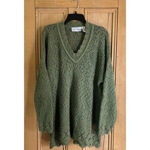 Cotton Forever Womens Vintage 90s Crochet Cottagecore USA Sweater Medium SP EXC